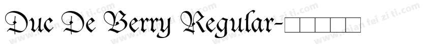Duc De Berry Regular字体转换